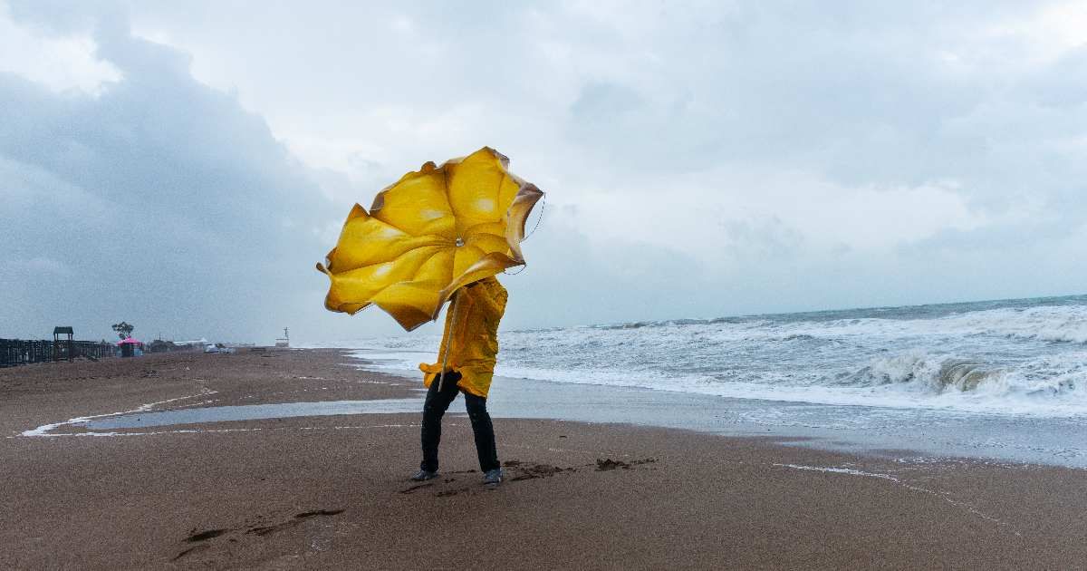 A man struggling with a strong gust of storm wind. (Representative Cover Image Source: Getty Images | ozgurdonmaz)