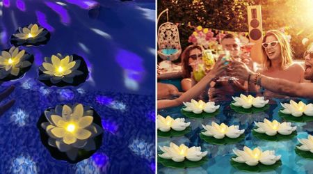 These Waterproof Lotus Lights From Amazon Boost the Ambiance of Homes With a Backyard Pool