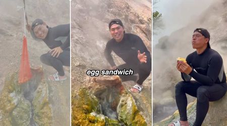 Vlogger Uses Hot Spring to Boil His Eggs and Puts Them in a Sandwich — It Went As Expected