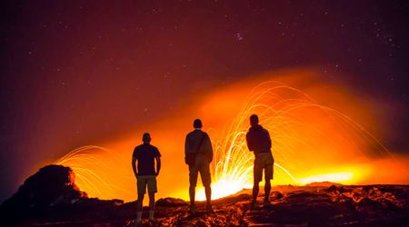 Africa’s Most Aggressive Volcano Has a Lava Lake That Glows Bright Red at Night