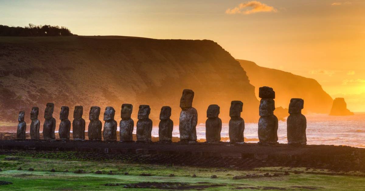 Iconic moai statues bathing in sunrise at Easter island (Representative Cover Image Source: Getty Images | Traumilichfabrik)