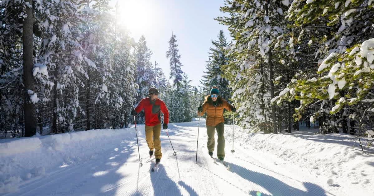 A couple skiing on a snow trail in Yellowstone. (Representative Cover Image Source: Getty Images | Jordan Siemens)