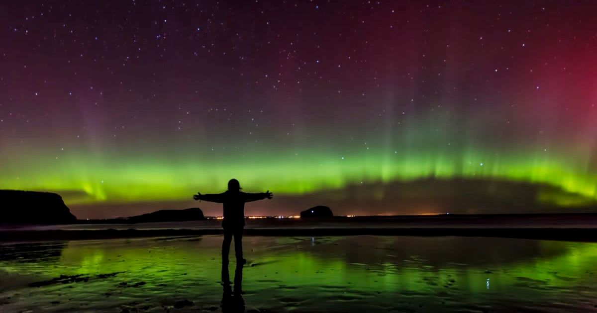 Silhouette of a woman enjoying the view of Northern Lights. (Representative Cover Image Source: Getty Images | Westend61)