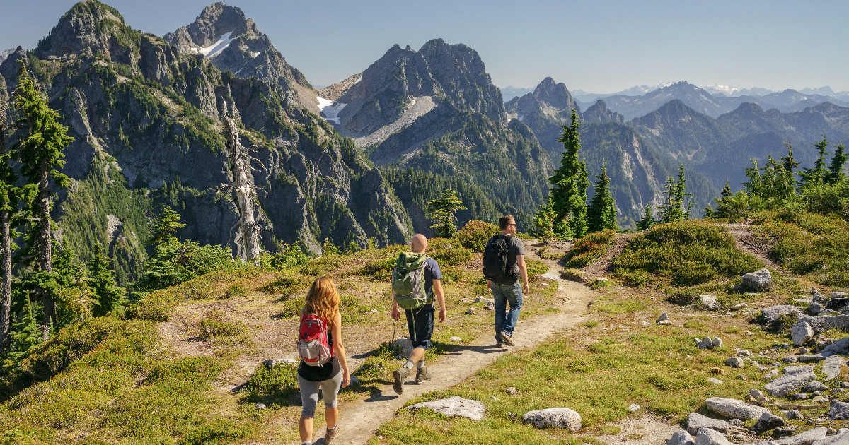 Friends hiking together while enjoying the scenic view of a national park. (Representative Cover Image Source: Getty Images | Cavan Images)