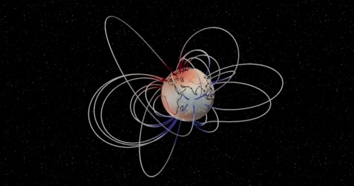 Earth's magnetic field flipping 41,000 years ago. (Cover Image Source: YouTube | @ESA Extras)