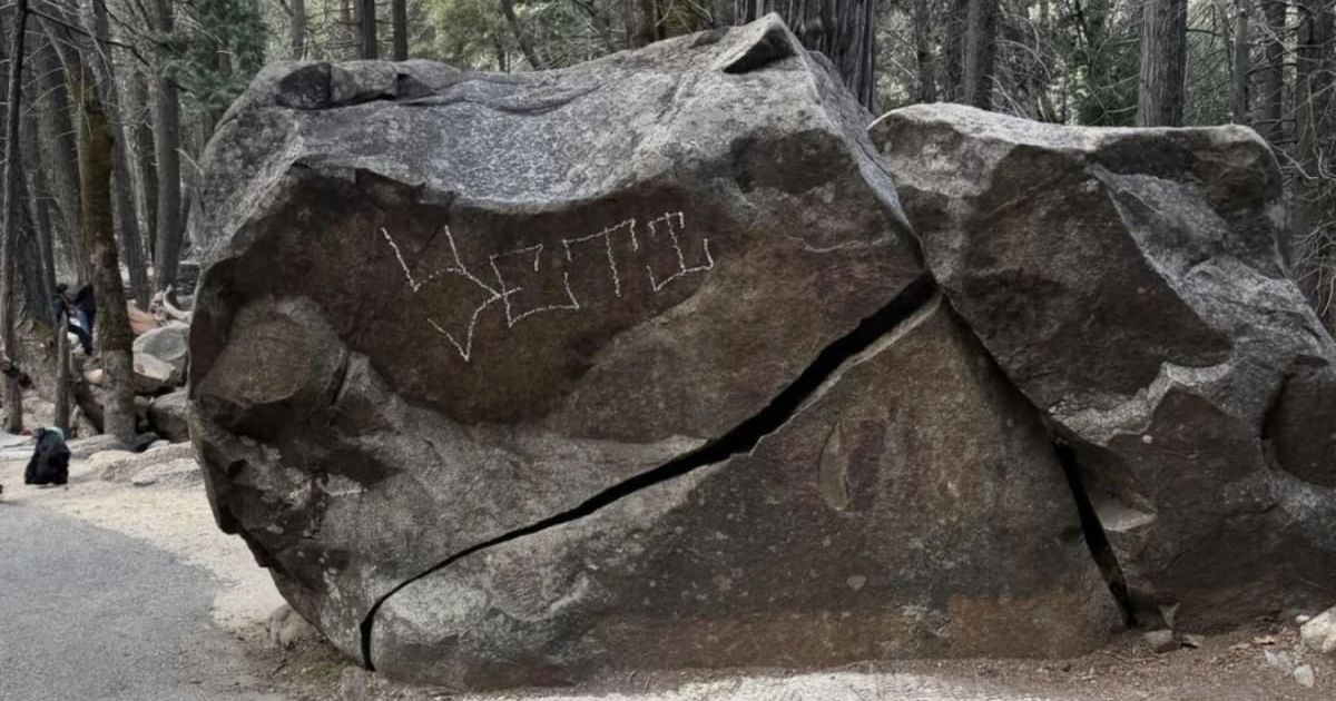 Yosemite vandalism captured by a visitor (Cover Image Source: Instagram | @ando2chill)