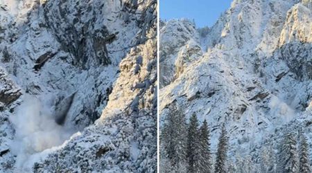 Photographer Captures Avalanche Hit Yosemite National Park as Winter Storm Takes Dangerous Turn