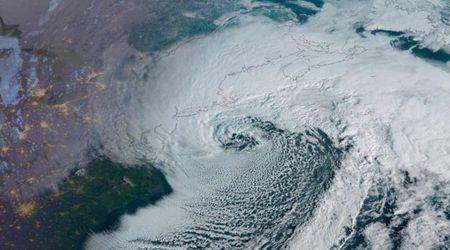 This Nor'Easter Looks Beautiful From Space. On the Ground, It's Turning Dangerous Fast