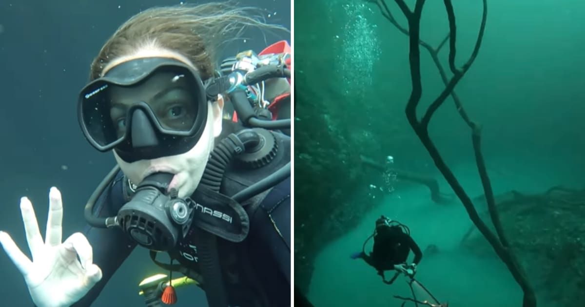 Diver braved the creepy aura of one of the world's scariest diving sites and ended up recording otherworldly footage. (Cover Image Source: Instagram | @amanda.exploring)