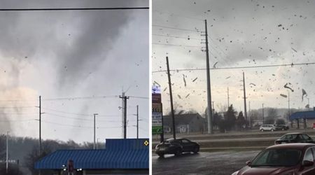 WATCH: Michigan Man Captures Exact Moment a Violent Tornado Forms Over Shopping Plaza